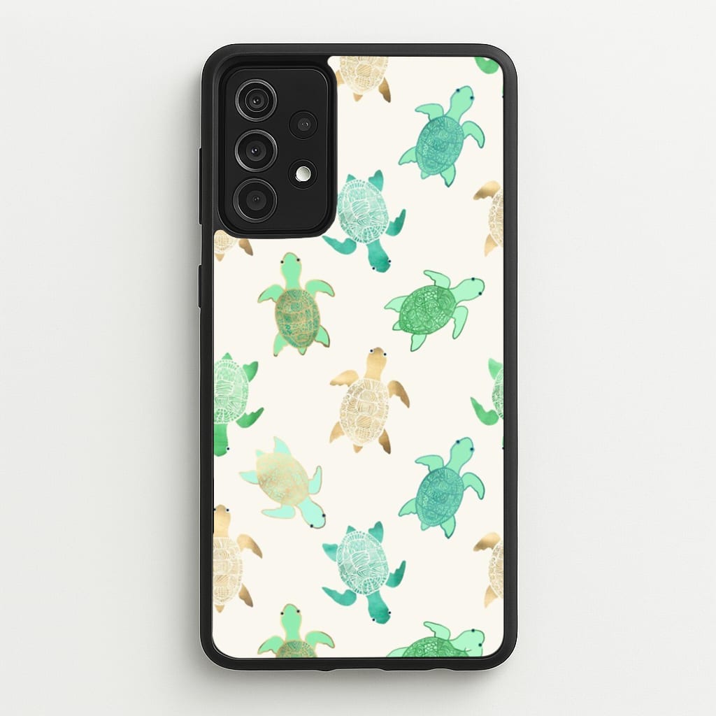 Gilded Jade & Mint Turtles - Phone Case for Galaxy A52 / A52s