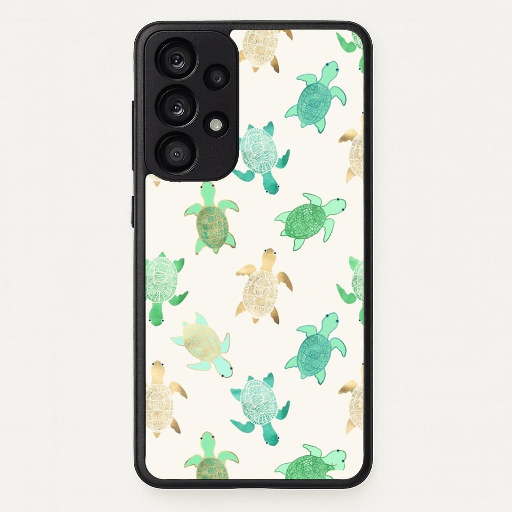 Gilded Jade & Mint Turtles - Phone Case for Galaxy A53