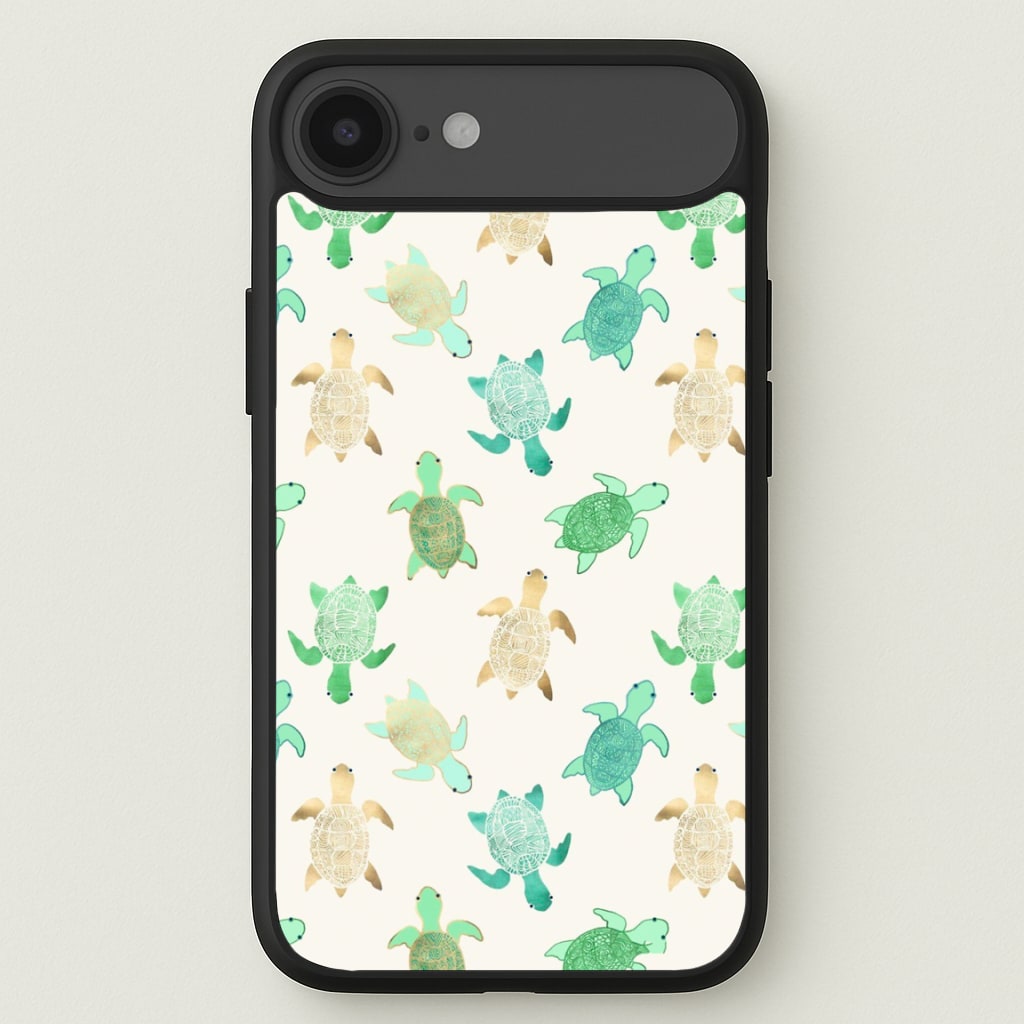 Gilded Jade & Mint Turtles Phone Case for iPhone 17 Air