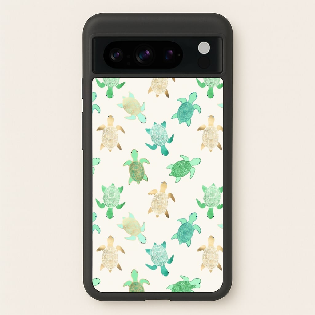 Gilded Jade & Mint Turtles - Phone Case for Google Pixel 8 Pro