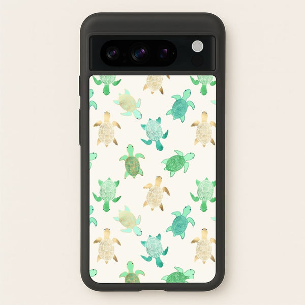 Gilded Jade & Mint Turtles - Phone Case for Google Pixel 8 Pro