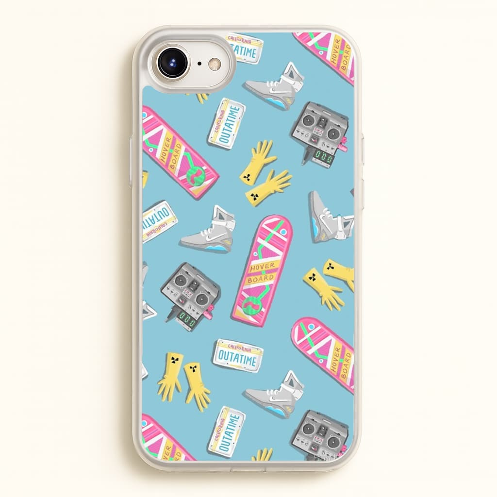 BTTF Pattern - Phone Case for iPhone 6 Plus / 7 Plus / 8 Plus