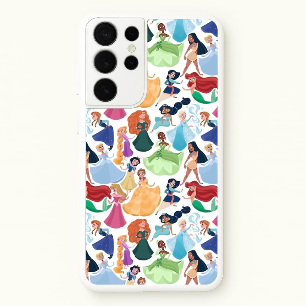 Fairytale Princess Pattern - Disney Phone Case for Galaxy S21 Ultra