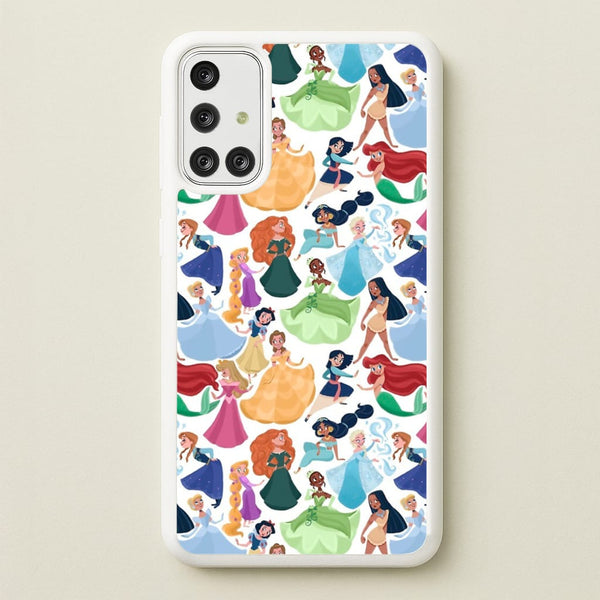 Fairytale Princess Pattern - Disney Phone Case for Galaxy A71