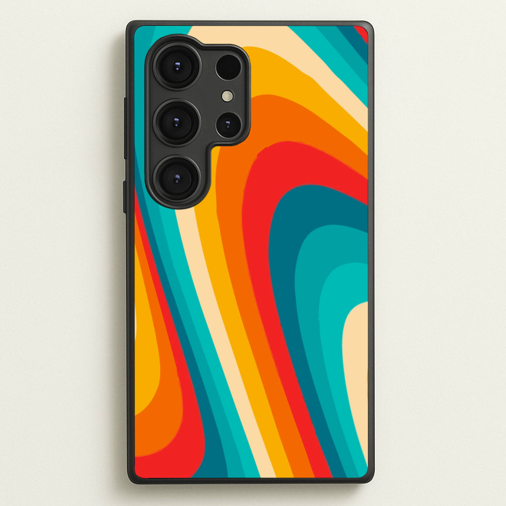 Rainbow Abstract Pattern - Abstract Patterns Phone Case for Galaxy S25 Ultra