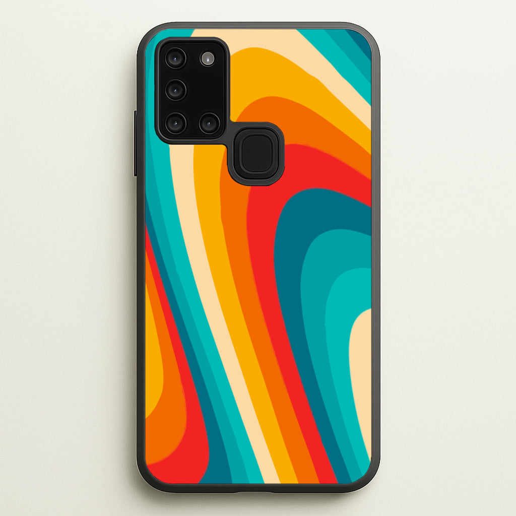 Rainbow Abstract Pattern - Abstract Patterns Phone Case for Galaxy A21s