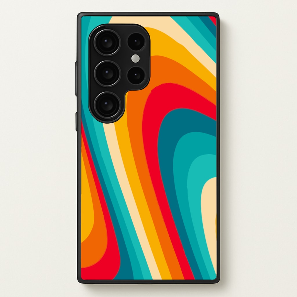 Rainbow Abstract Pattern - Abstract Patterns Phone Case for Galaxy S24 Ultra