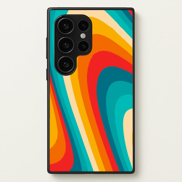 Rainbow Abstract Pattern - Abstract Patterns Phone Case for Galaxy S24 Ultra