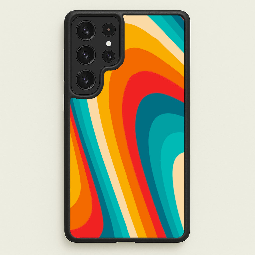 Rainbow Abstract Pattern - Abstract Patterns Phone Case for Galaxy S22 Ultra