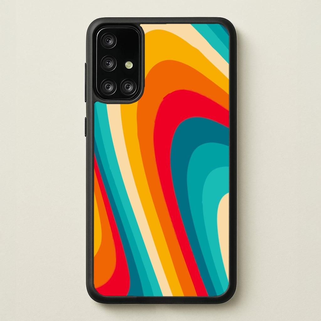 Rainbow Abstract Pattern - Abstract Patterns Phone Case for Galaxy A71