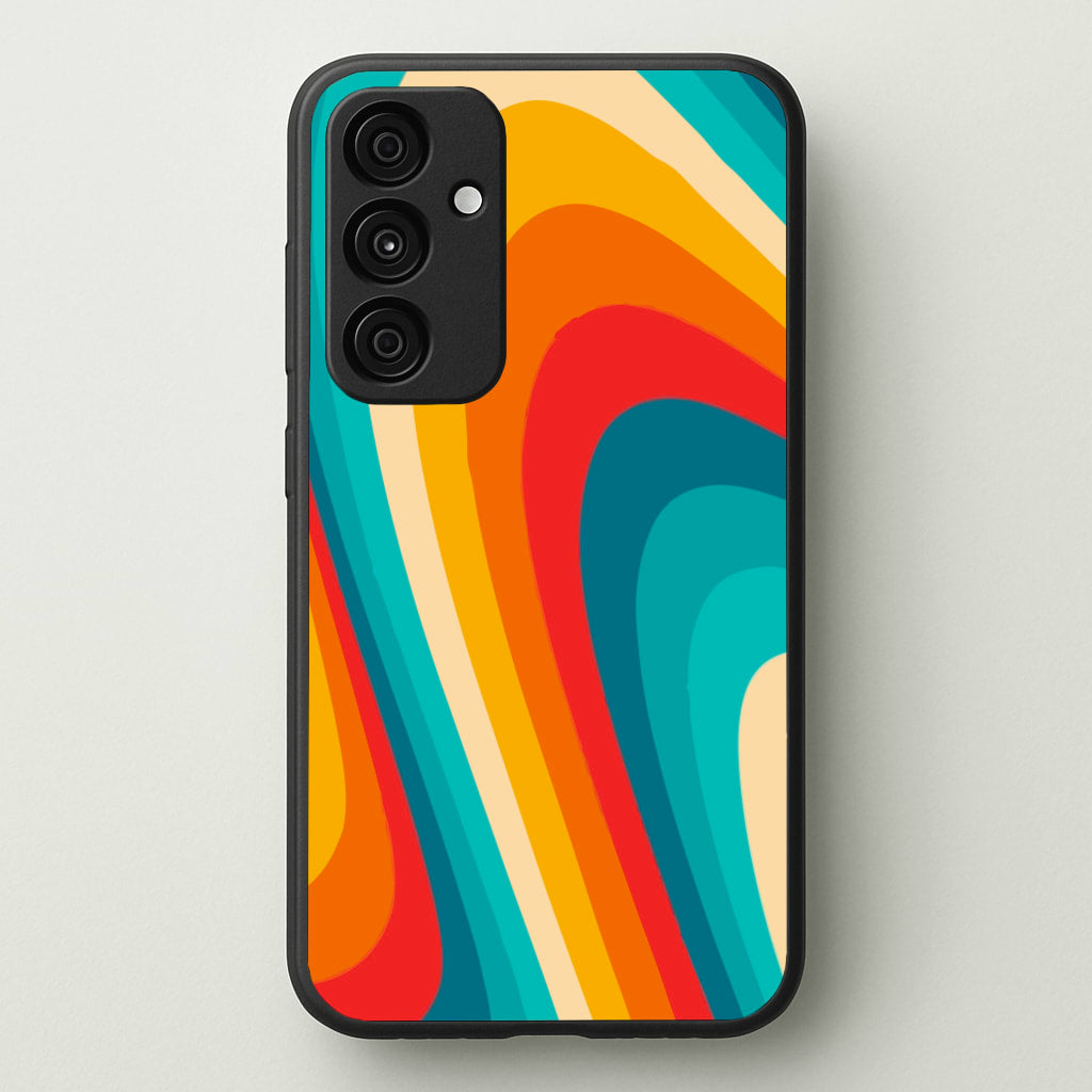 Rainbow Abstract Pattern - Abstract Patterns Phone Case for Galaxy A55