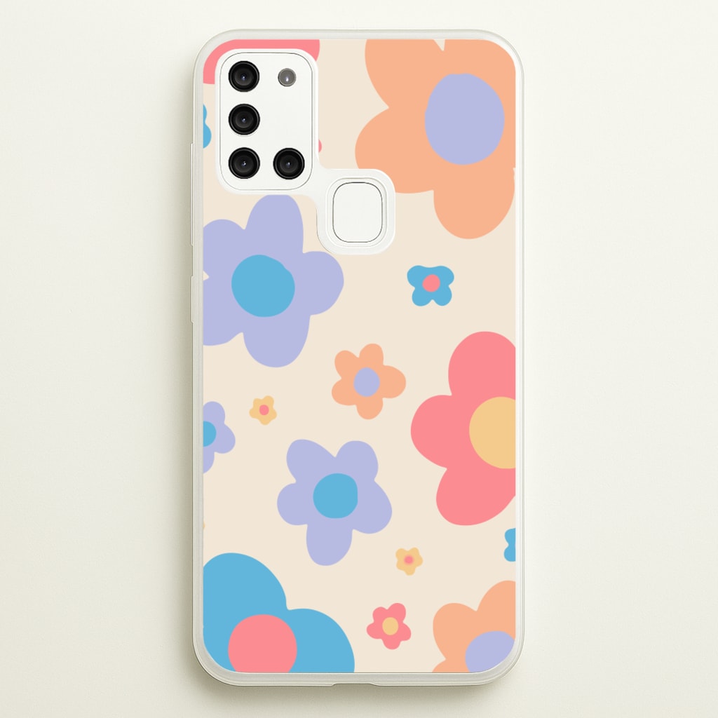 Playful Flower Pattern - Phone Case for Galaxy A21s