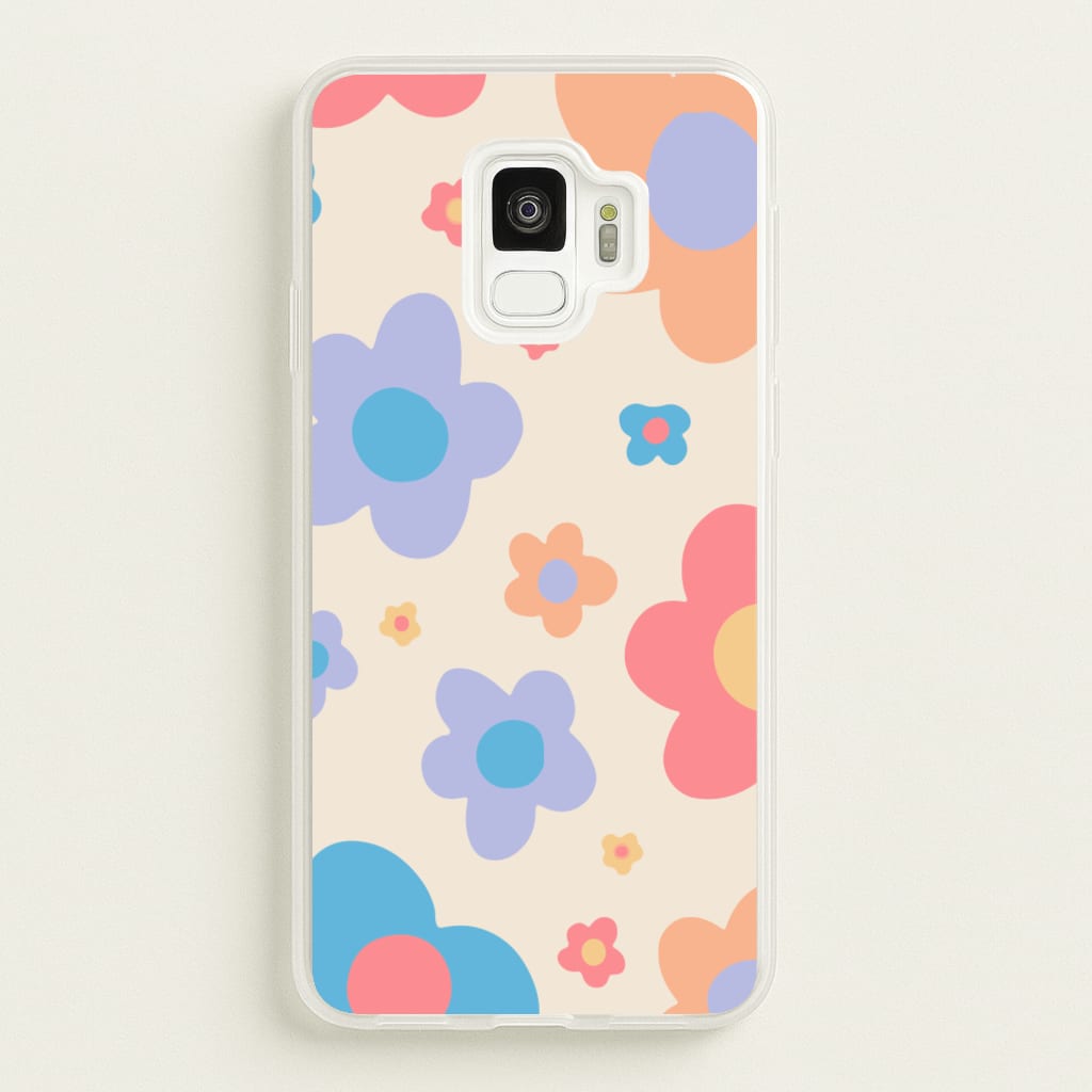 Playful Flower Pattern - Phone Case for Galaxy S9