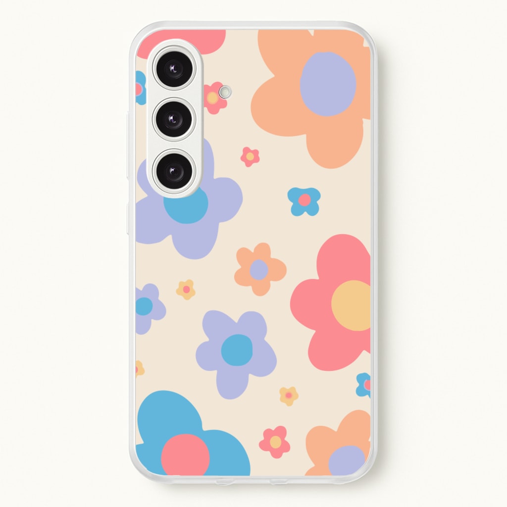 Playful Flower Pattern - Phone Case for Galaxy S25