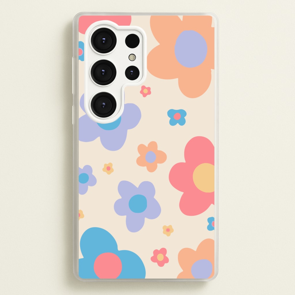 Playful Flower Pattern - Phone Case for Galaxy S25 Ultra