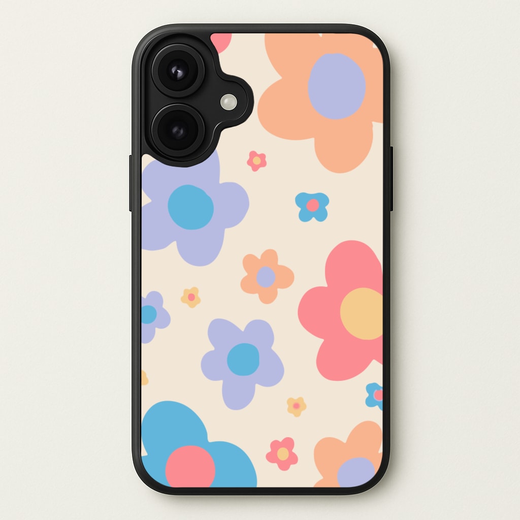 Playful Flower Pattern Phone Case for iPhone 17