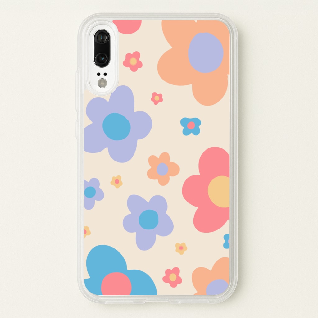Playful Flower Pattern - Phone Case for Huawei P20