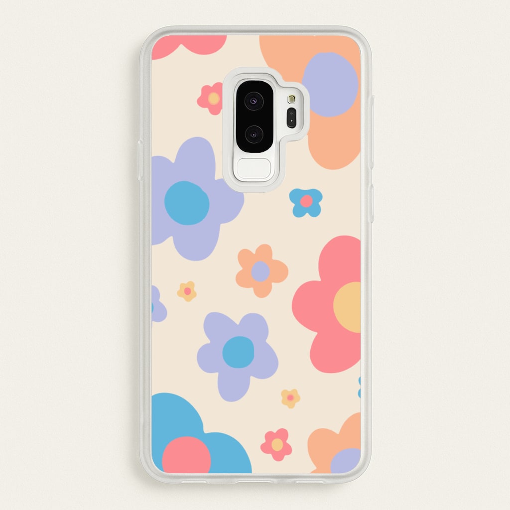 Playful Flower Pattern - Phone Case for Galaxy S9 Plus