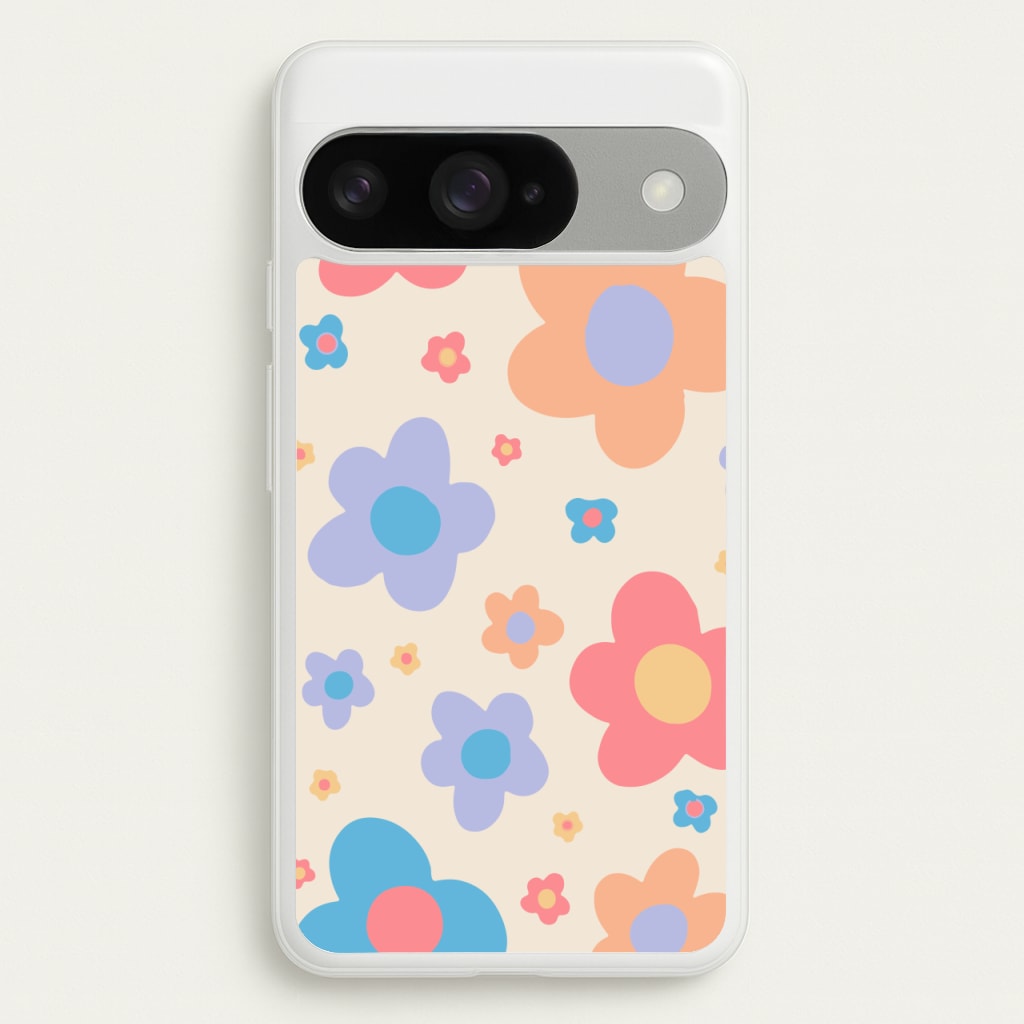 Playful Flower Pattern Phone Case for Google Pixel 10 / 10 Pro