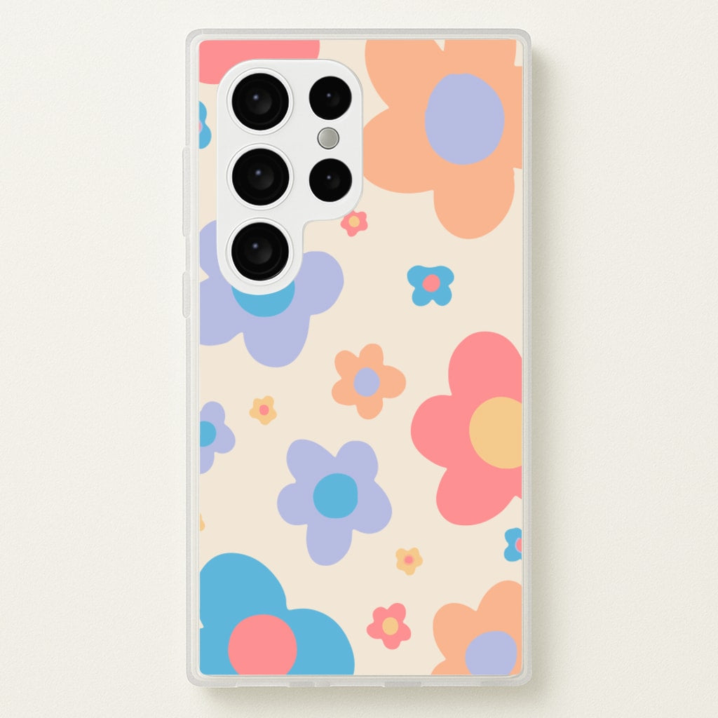 Playful Flower Pattern - Phone Case for Galaxy S24 Ultra