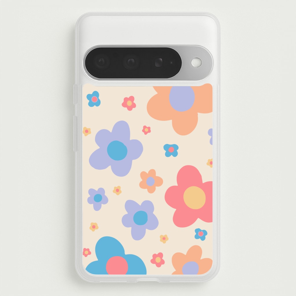 Playful Flower Pattern Phone Case for Google Pixel 10 Pro XL