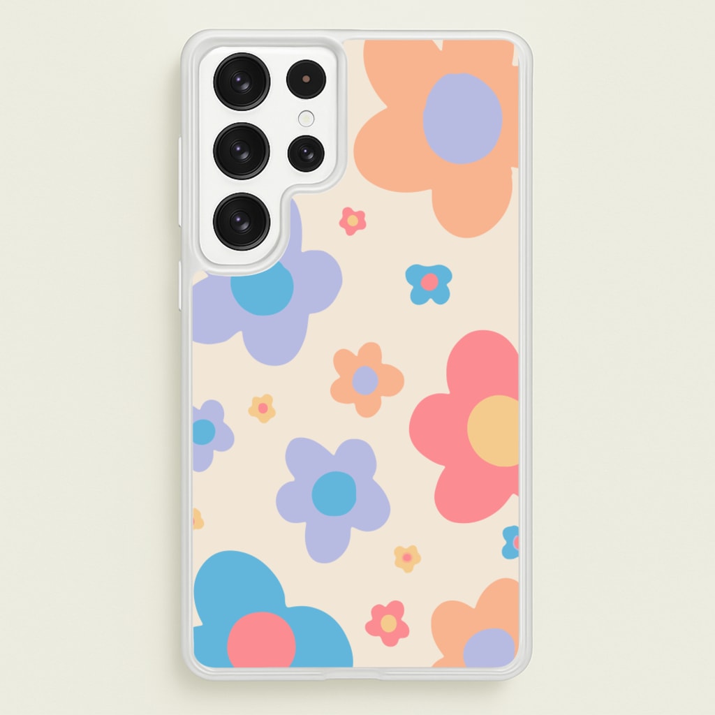 Playful Flower Pattern - Phone Case for Galaxy S22 Ultra
