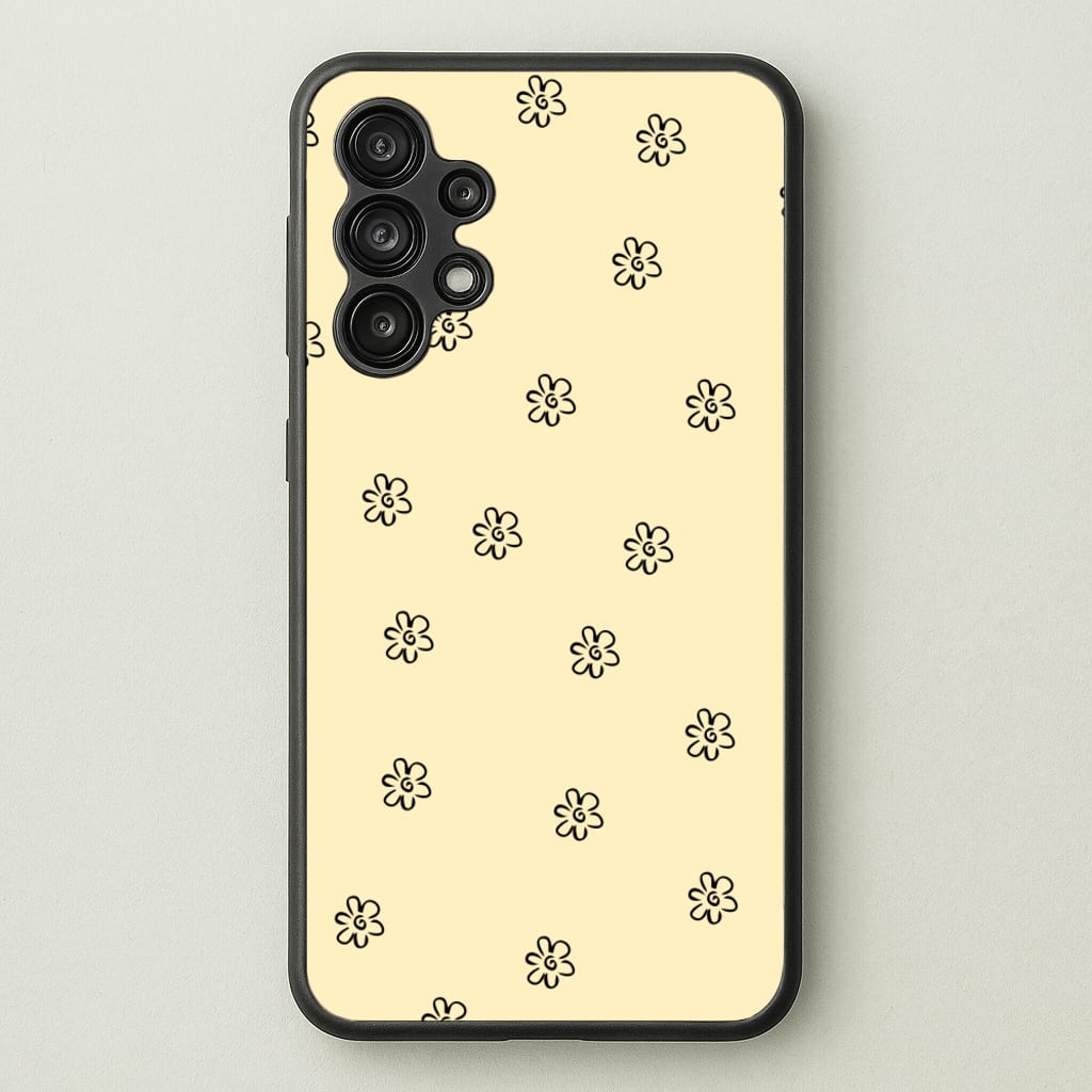 Detail Flower Pattern - Yellow - Abstract Patterns Phone Case for Galaxy A13