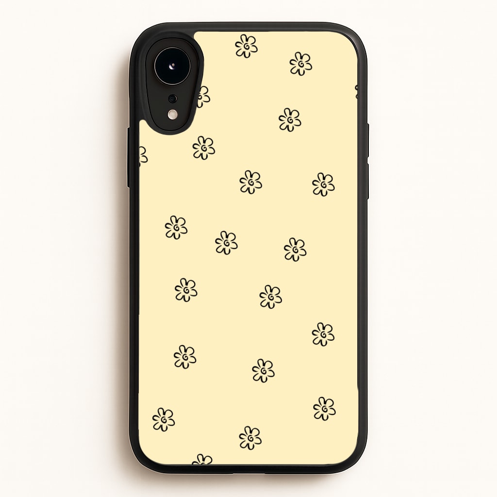 Detail Flower Pattern - Yellow - Abstract Patterns Phone Case for iPhone XR
