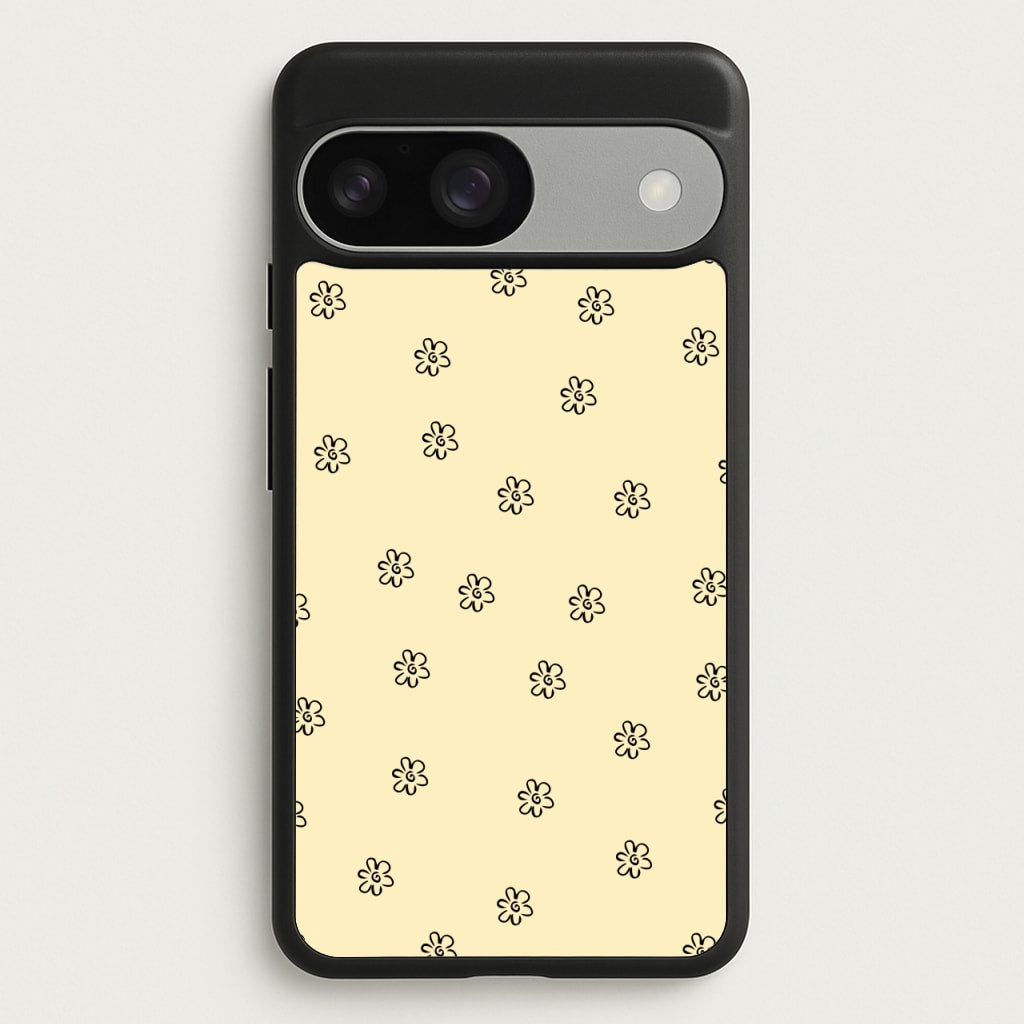 Detail Flower Pattern - Yellow - Abstract Patterns Phone Case for Google Pixel 9 / 9 Pro