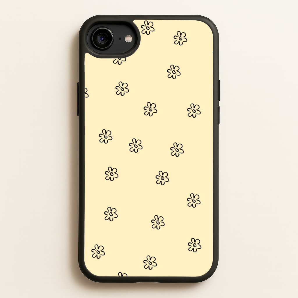 Detail Flower Pattern - Yellow - Abstract Patterns Phone Case for iPhone 6 / 7 / 8 / SE
