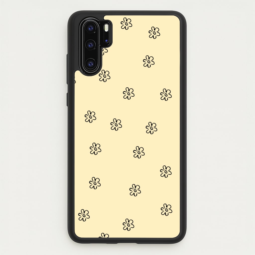 Detail Flower Pattern - Yellow - Abstract Patterns Phone Case for Huawei P30 Pro