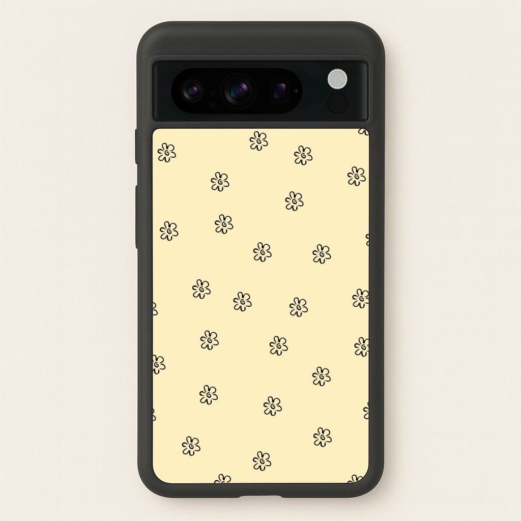 Detail Flower Pattern - Yellow - Abstract Patterns Phone Case for Google Pixel 8 Pro