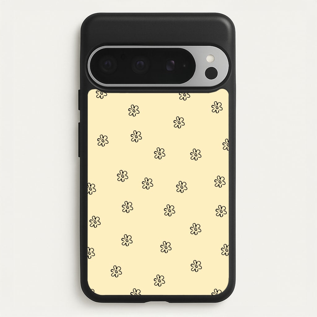Detail Flower Pattern - Yellow - Abstract Patterns Phone Case for Google Pixel 9 Pro XL