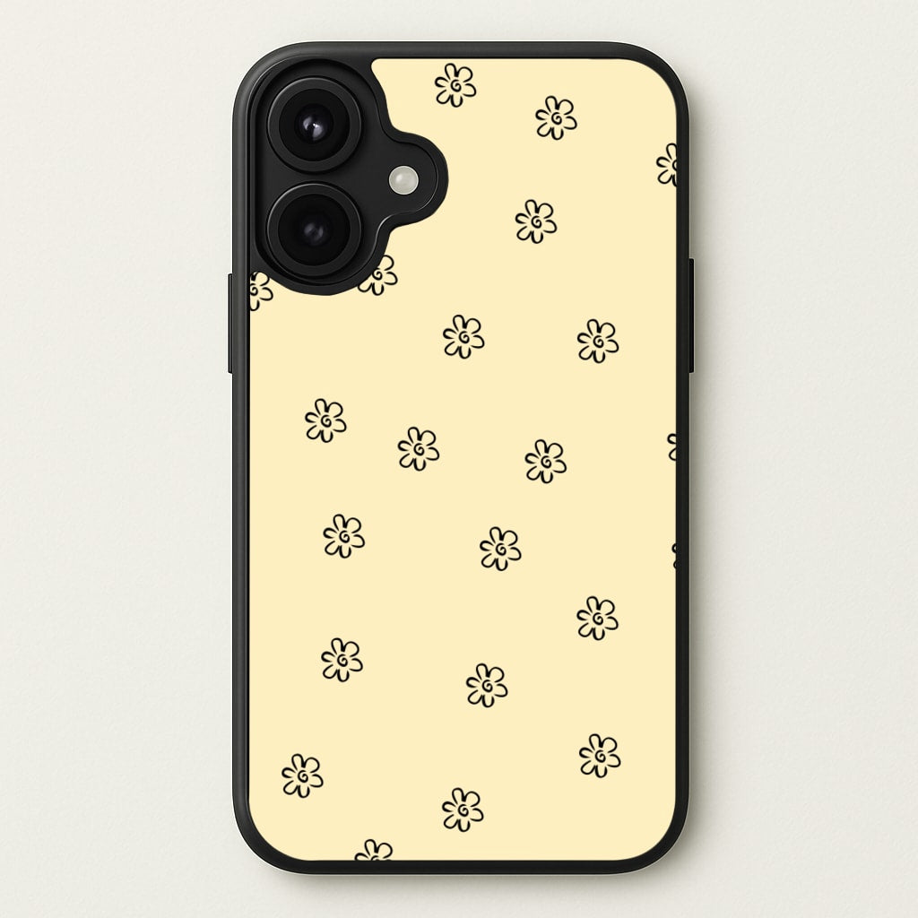Detail Flower Pattern - Yellow Phone Case for iPhone 17