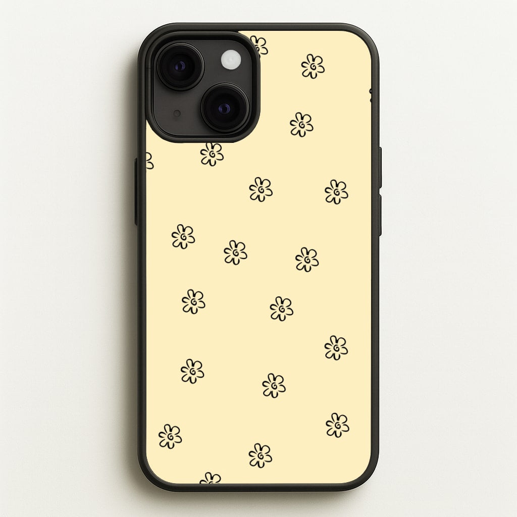Detail Flower Pattern - Yellow - Abstract Patterns Phone Case for iPhone 13 Mini