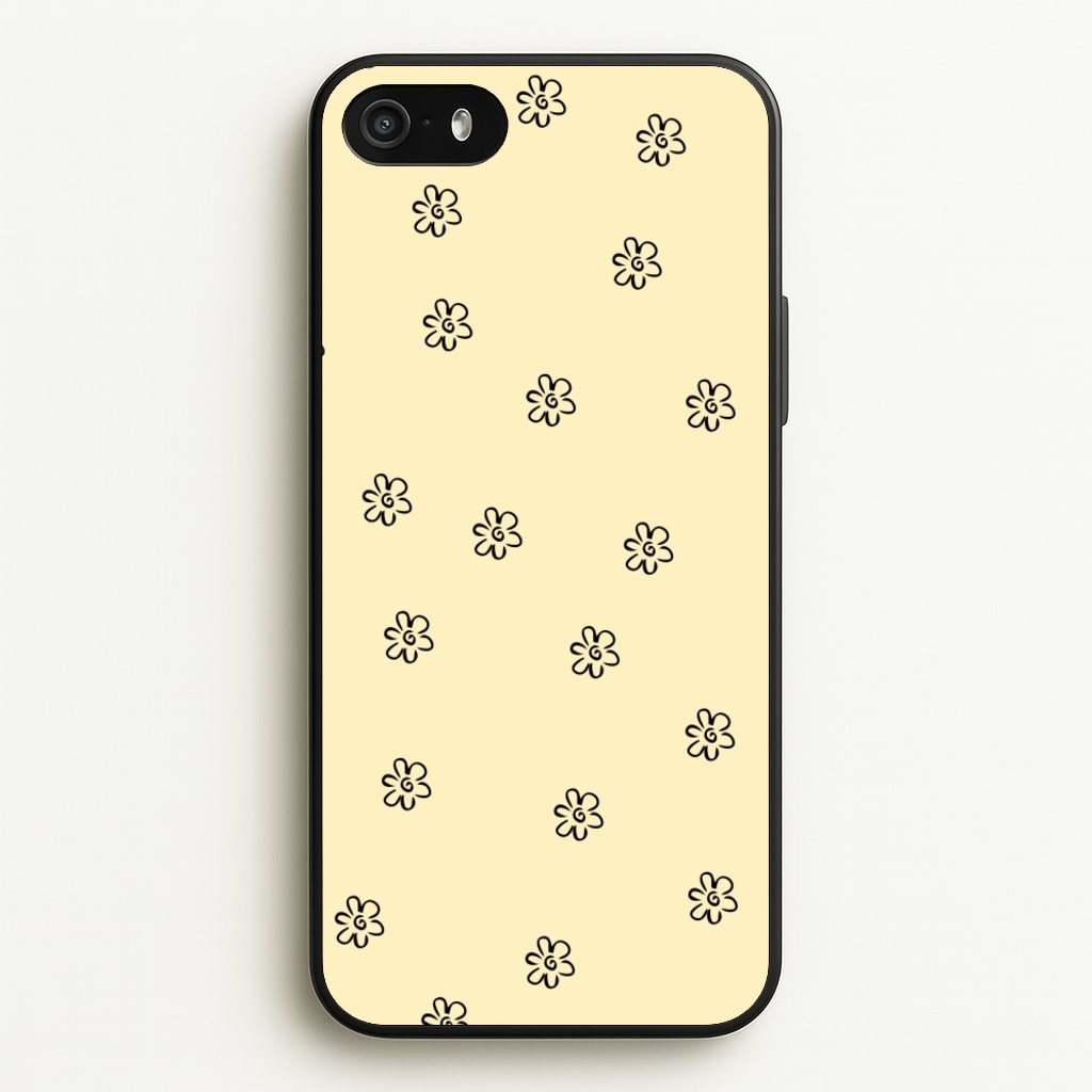Detail Flower Pattern - Yellow - Abstract Patterns Phone Case for iPhone 5 / 5s / SE 2016