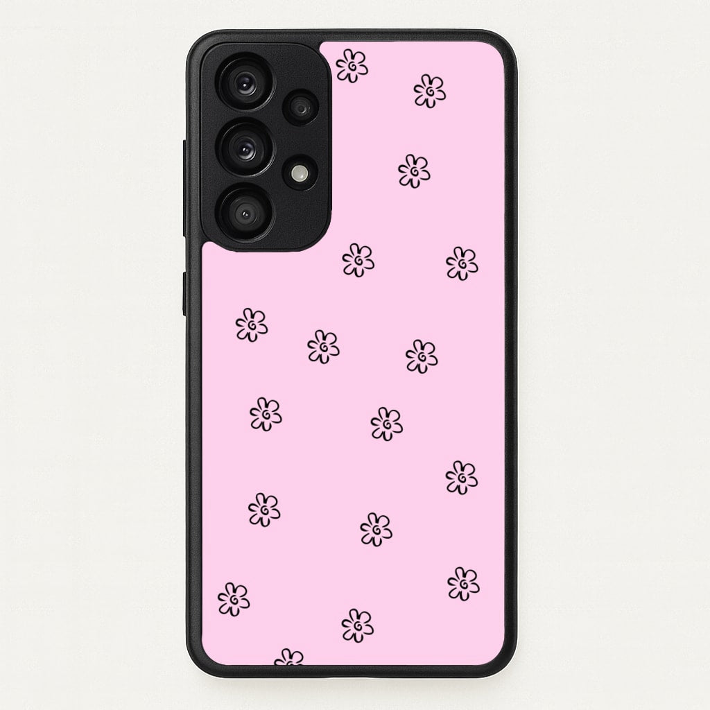 Detail Flower Pattern - Pink - Abstract Patterns Phone Case for Galaxy A53
