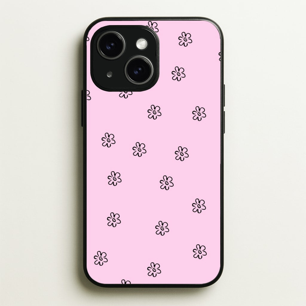 Detail Flower Pattern - Pink - Abstract Patterns Phone Case for iPhone 15