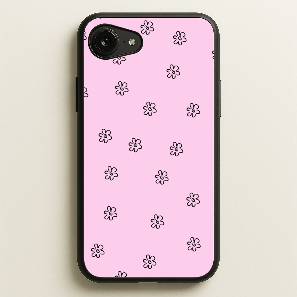 Detail Flower Pattern - Pink - Abstract Patterns Phone Case for iPhone 16e