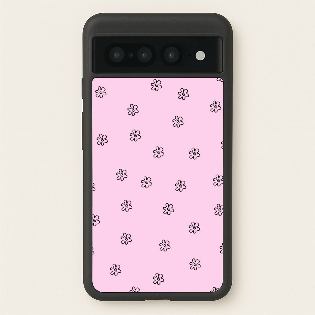 Detail Flower Pattern - Pink - Abstract Patterns Phone Case for Google Pixel 7 Pro