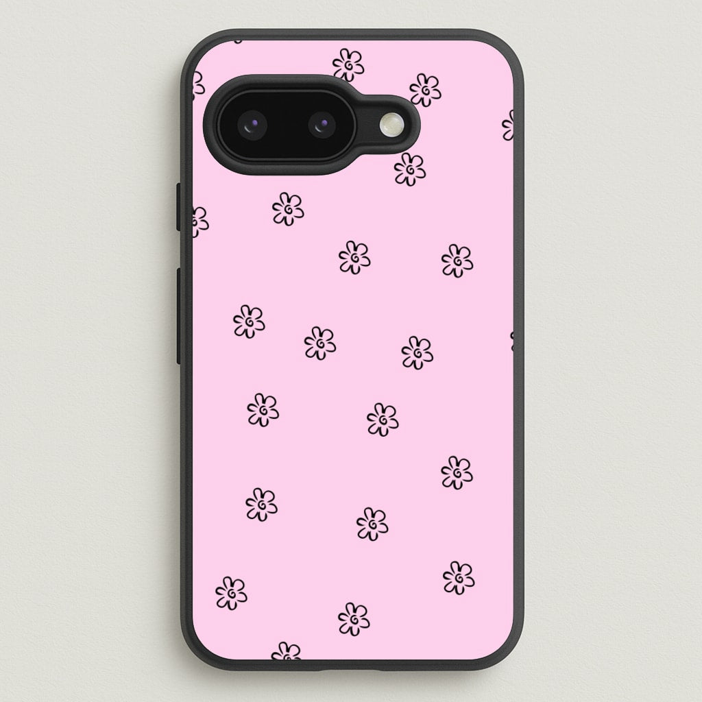 Detail Flower Pattern - Pink - Abstract Patterns Phone Case for Google Pixel 9a