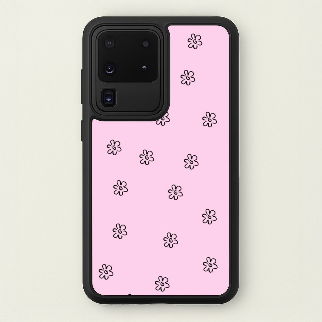 Detail Flower Pattern - Pink - Abstract Patterns Phone Case for Galaxy S20 Ultra
