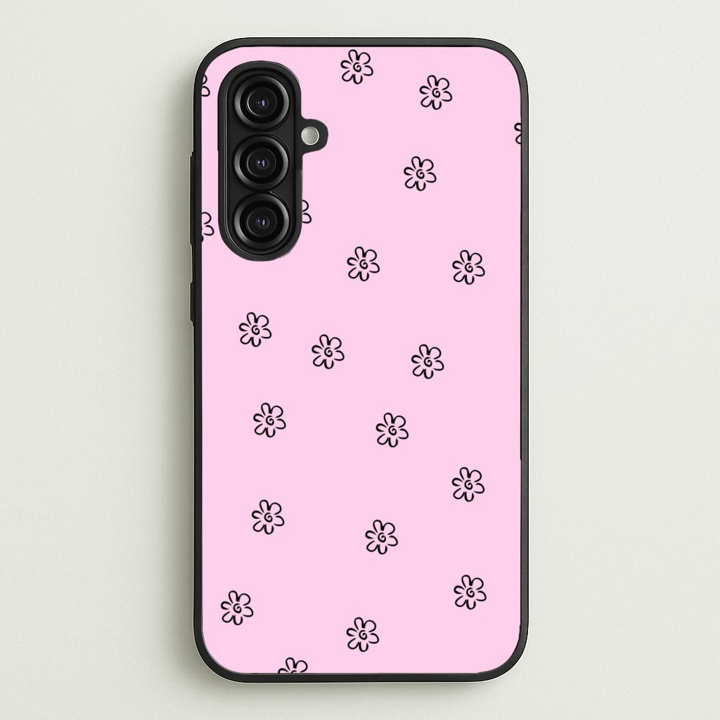 Detail Flower Pattern - Pink - Abstract Patterns Phone Case for Galaxy A16