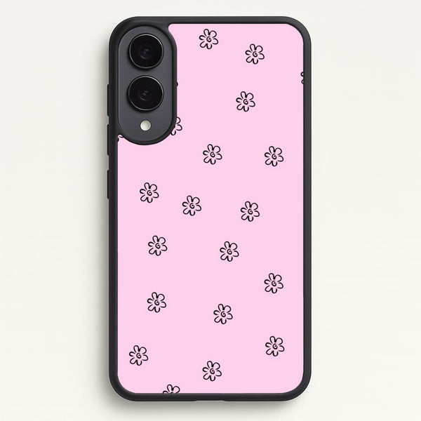 Detail Flower Pattern - Pink - Abstract Patterns Phone Case for Galaxy S25 Edge