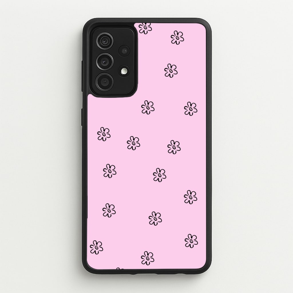 Detail Flower Pattern - Pink - Abstract Patterns Phone Case for Galaxy A52 / A52s
