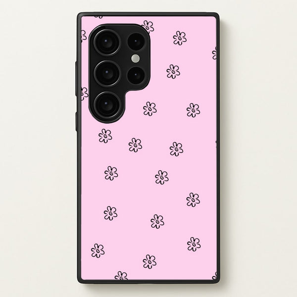 Detail Flower Pattern - Pink - Abstract Patterns Phone Case for Galaxy S24 Ultra