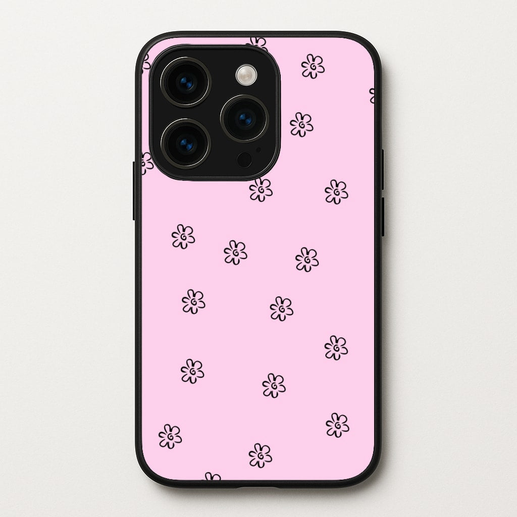 Detail Flower Pattern - Pink - Abstract Patterns Phone Case for iPhone 14 Pro
