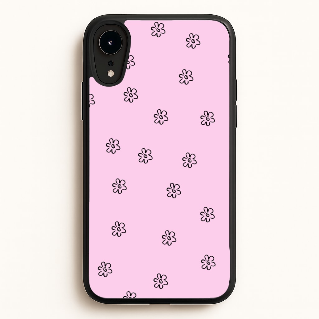 Detail Flower Pattern - Pink - Abstract Patterns Phone Case for iPhone XR