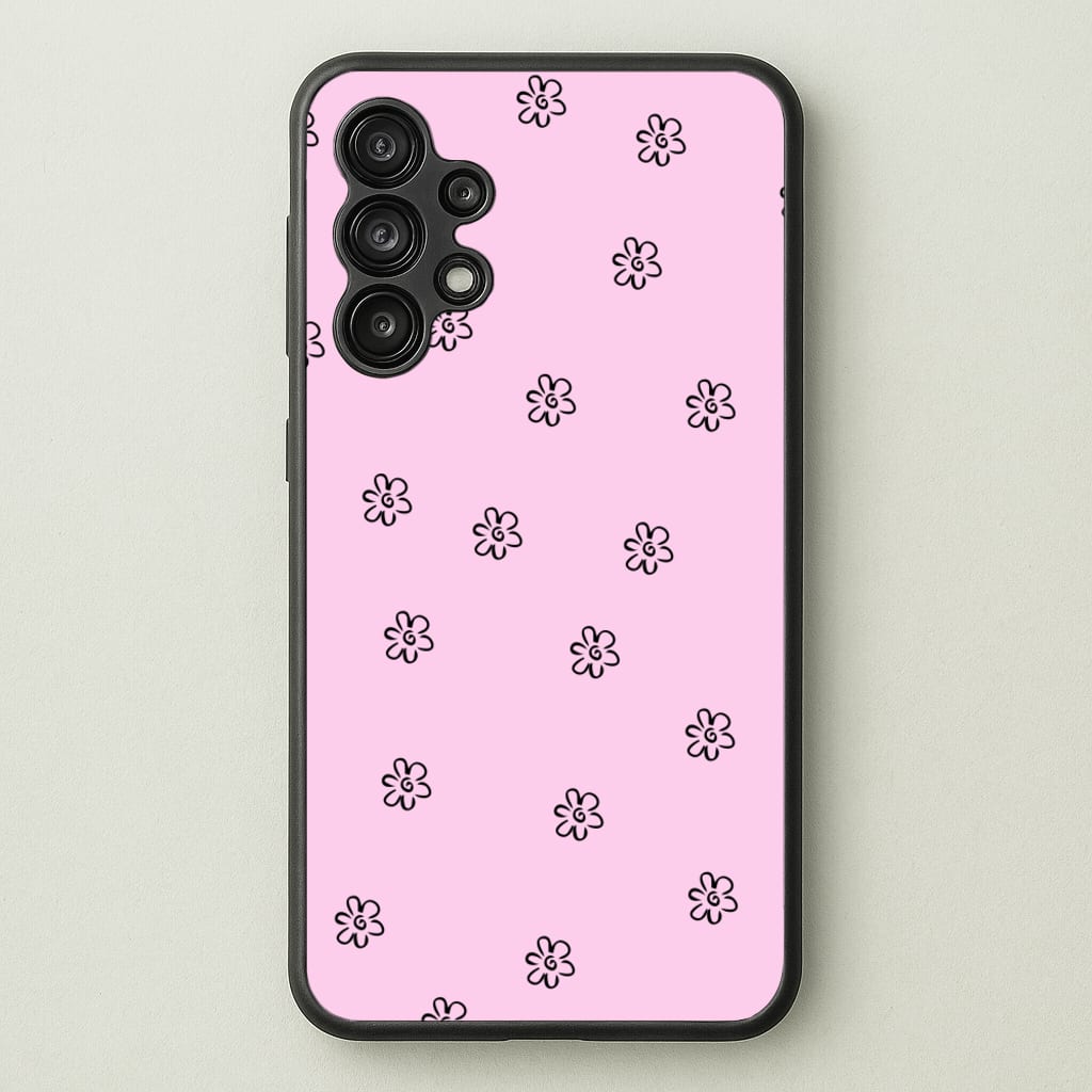Detail Flower Pattern - Pink - Abstract Patterns Phone Case for Galaxy A13
