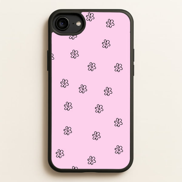 Detail Flower Pattern - Pink - Abstract Patterns Phone Case for iPhone 6 / 7 / 8 / SE